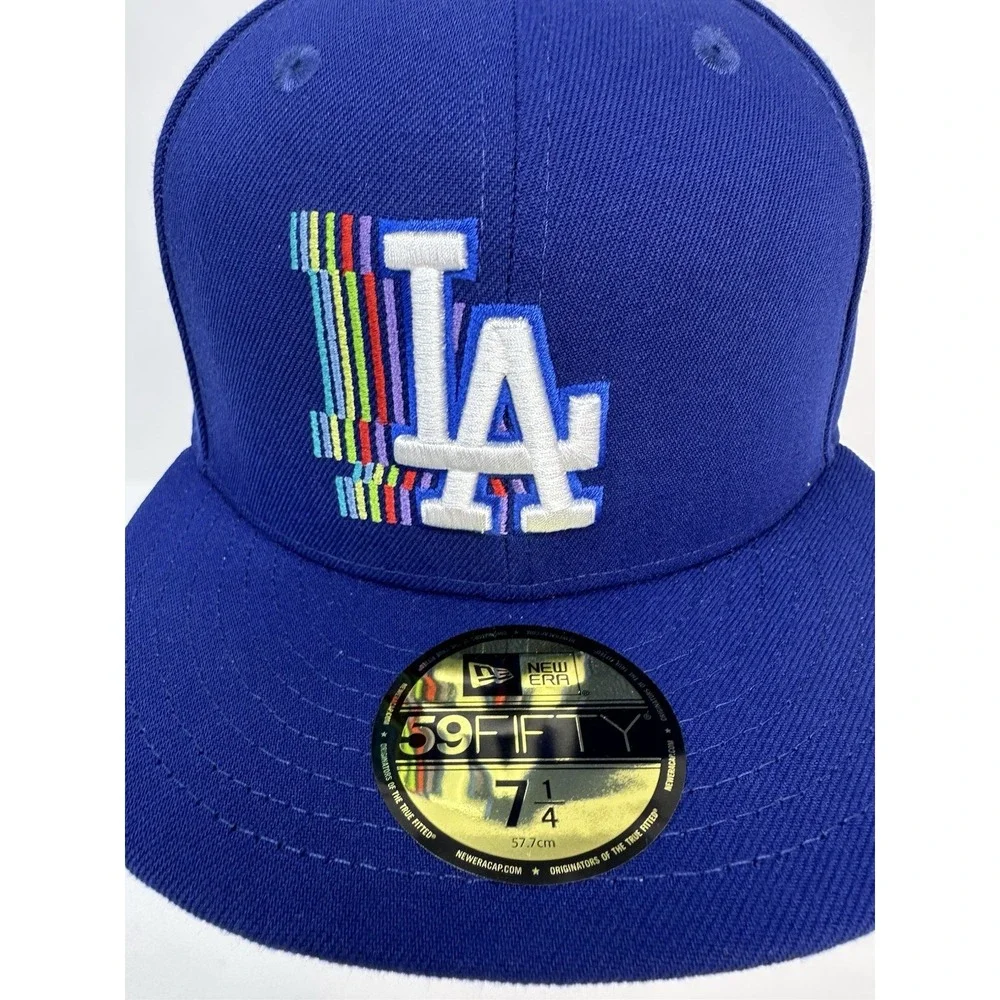 Los Angeles Dodgers Hat Fitted 7 1/4 New Era 59FIFTY 50th Annivers Stadium NEW